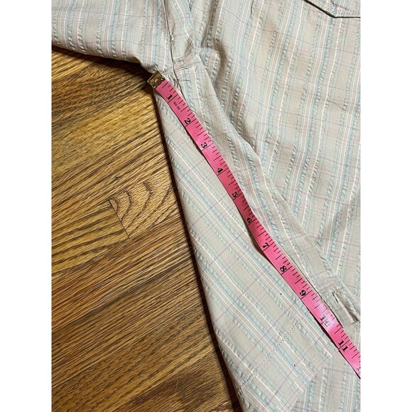 Woolrich Women’s Bermuda Khaki Checkered Shorts Size 6 NWT Pink Blue - Picture 12 of 13